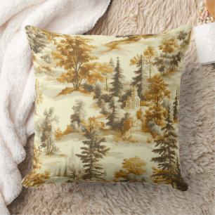 Winterwald Toile de Jouy Muster (13) Kissen
