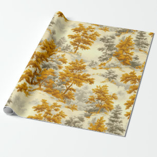 Winterwald Toile de Jouy Muster (8) Geschenkpapier