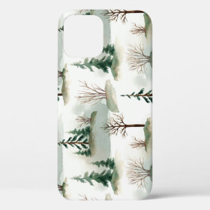 Winterwald: Von Hand Gezeichnet Grüner Weichzeichn Case-Mate iPhone Hülle
