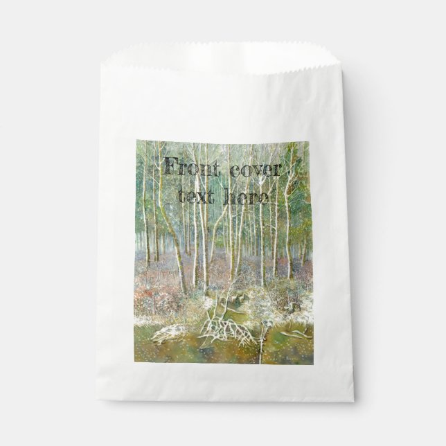 Winterwald Wasserfarbe Geschenktütchen (Vorderseite)