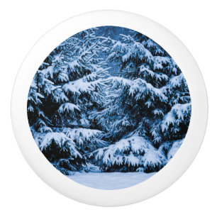 Winterwald Weihnachtsbaum Keramikknauf