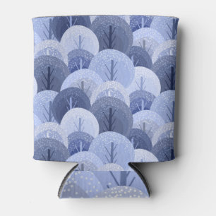 Winterwald, Weihnachtsbäume, nahtloses Design. Dosenkühler