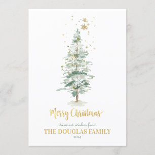 Winterwald Weihnachtsbaumkarte Einladung