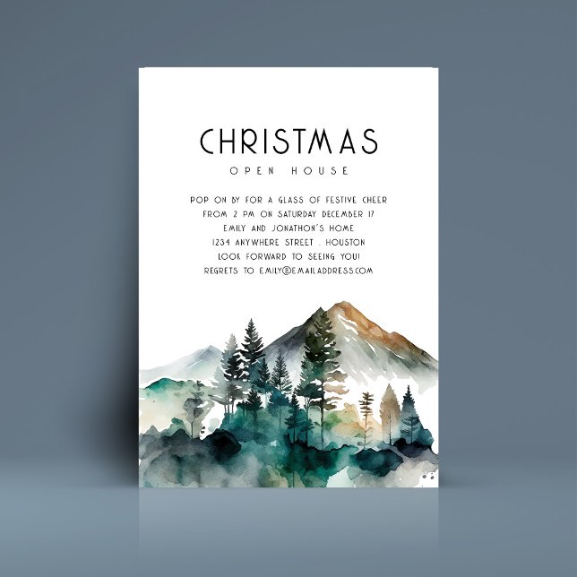 Winterwald Weihnachtshaus Einladung (Von Creator hochgeladen)