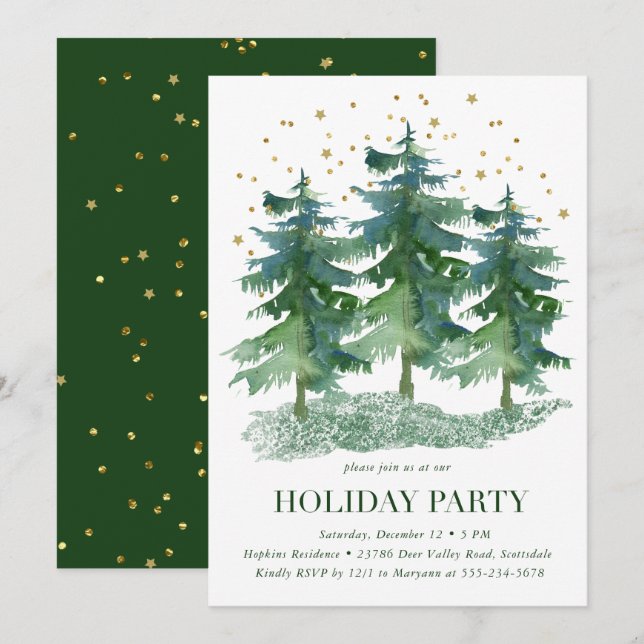 Winterwaldfest Einladung (Vorne/Hinten)