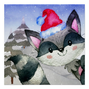 Winterwaldfreunde - Illustration Poster