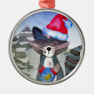 Winterwaldfreunde - Illustration Silbernes Ornament
