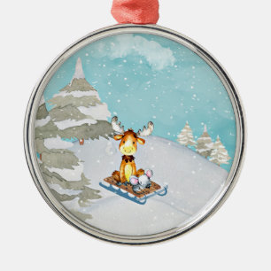 Winterwaldfreunde - Tierabbildungen Ornament Aus Metall
