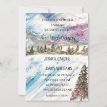 Winterwaldgebirge Pinienbäume Blaue Hochzeit