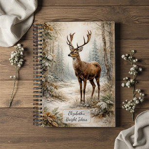 Winterwaldhirsch Notizbuch