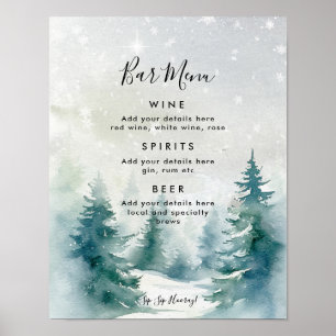 Winterwaldhochzeit - Bar Poster