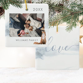 Winterwaldlandschaft Fox Foto Keramikornament