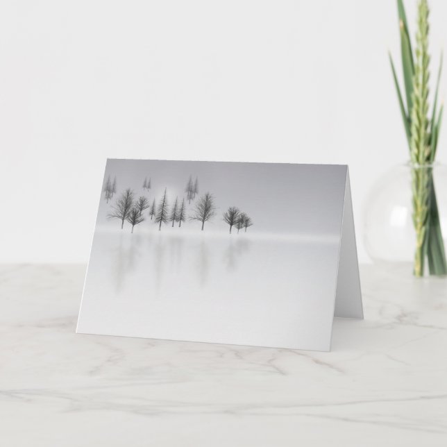 Winterwaldlandschaft Karte (Vorderseite)