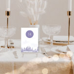 Winterwaldlavender Wasserfarbe Landschaftlich best Tischnummer<br><div class="desc">Winter Hochzeitskarte mit landschaftlichem Aquarelldesign in Lavendel- und Grautönen. Die Schneeszene besticht durch eine romantische Bergwaldlandschaft mit Pinienbäumen. Die Tischnummer ist bearbeitbar und wird beidseitig angezeigt. Wenn Sie passende Produkte wünschen,  schauen Sie bitte in meine Winter Forest Kollektion.</div>