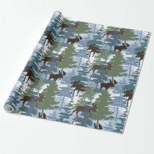Winterwaldmoose Geschenkpapier