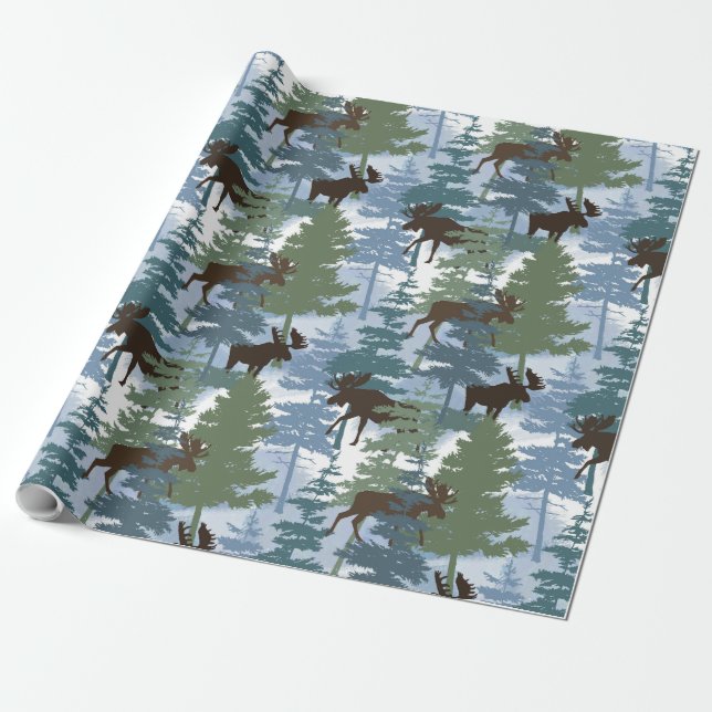 Winterwaldmoose Geschenkpapier (Ungerollt)