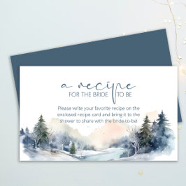 Winterwaldrezept für die Braut Begleitkarte
