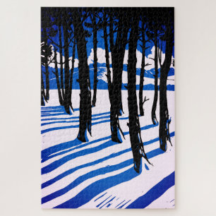 Winterwaldschatten - Blaue Minimalnatur