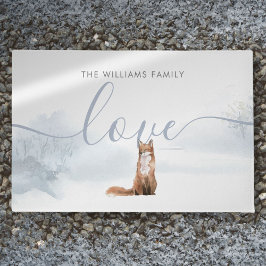 Winterwaldszene Fußmatte