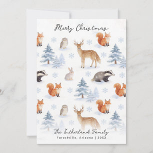 Winterwaldtiere Wildtiere Weihnachten