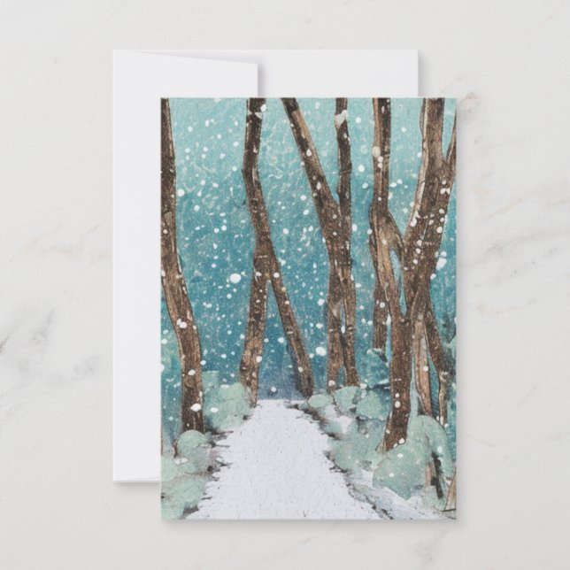 Winterwanderkollektion Dankeskarte (Vorderseite)