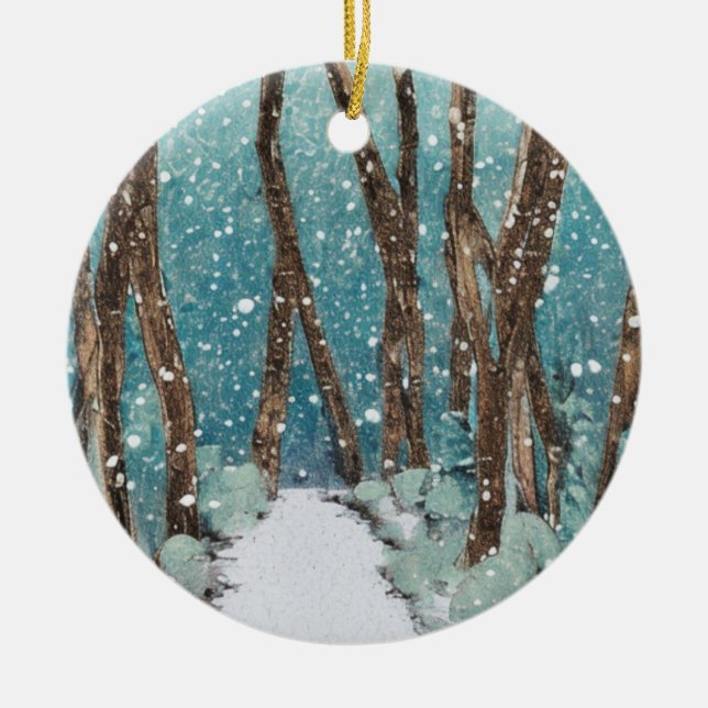 Winterwanderkollektion Keramik Ornament (Vorne)