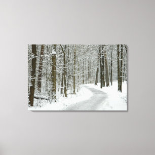 Winterwanderung gezogene Leinwand Print
