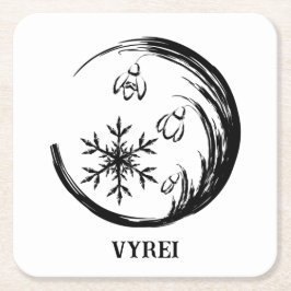 WinterWappen Rechteckiger Pappuntersetzer