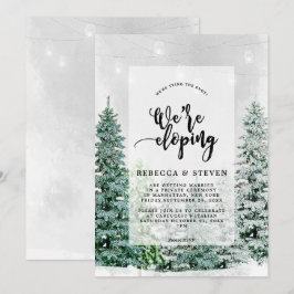 Winterweihnachten, welches die eloping Einladung