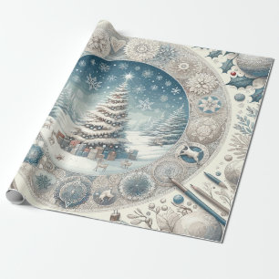 Winterweihnachtsbaum Geschenkpapier
