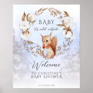 Winterweihnachtsfest Es ist kalt draußen Kinderdus Poster