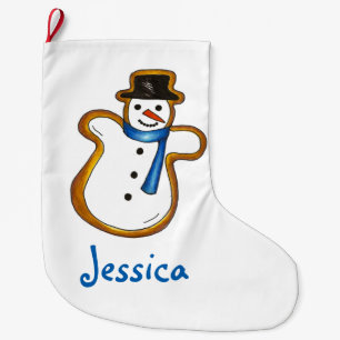 Winterweihnachtsfest Personalisiert Holiday Snowma Großer Weihnachtsstrumpf