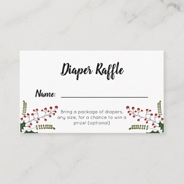 Winterweihnachtskalender Begleitkarte (Vorderseite)