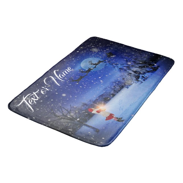 Winterweihnachtsküche Bath Rug Mat Zuhause Badematte (Schrägansicht)