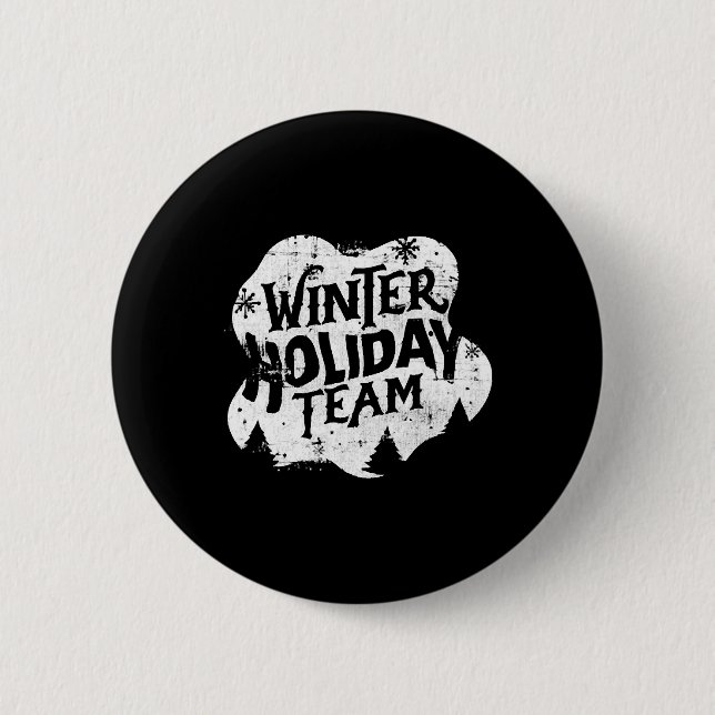 Winterweihnachtsmannschaft Button (Vorderseite)