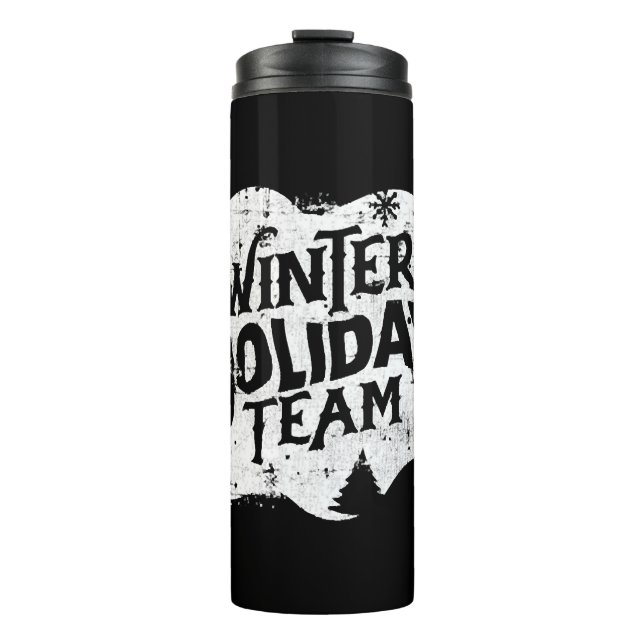 Winterweihnachtsmannschaft Thermosbecher (Vorderseite)