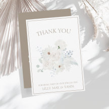 Winterweiße Blüte und Taupe Weihnachten Hochzeit
