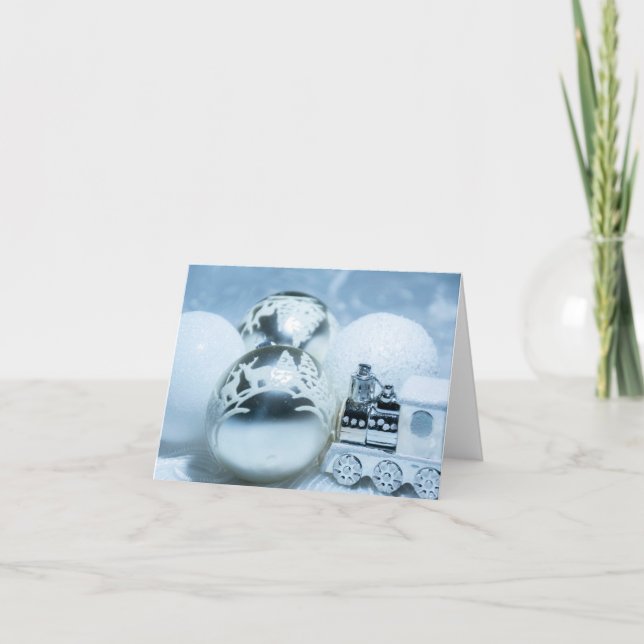 Winterweiße Dekoration. Christmas. Karte (Vorderseite)