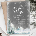 Winterweiße Schneeflocken Modern Jingle & Mingle Einladung<br><div class="desc">Winterweiße Schneeflocken Moderne Jingle & Mingle Weihnachtsweihnachtsfeier für Ihr Party! Mit dieser rustikalen Einladung laden wir Sie zu einer Weihnachtsfeier ein.</div>