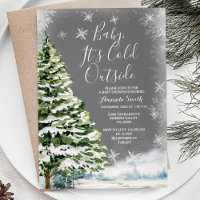 Winterweiße Schneeflocken Pine Trees Kinderdusche