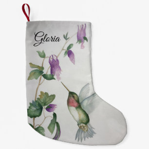 Winterweißer Hummingbird Stilvoll Modernes Hübsc Kleiner Weihnachtsstrumpf