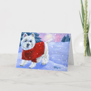 Winterwestie Grußkarte Feiertagskarte