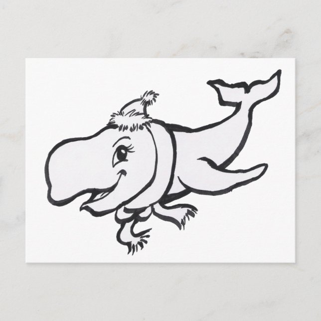 Winterwhale Farbplatte Postkarte (Vorderseite)
