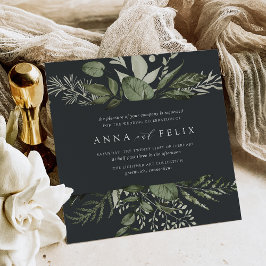 Winterwiese | Grüne botanische RahmenWedding Einladung