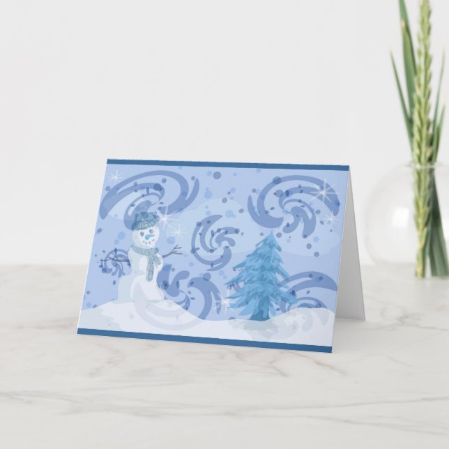Winterwirl Feiertagskarte (Vorderseite)