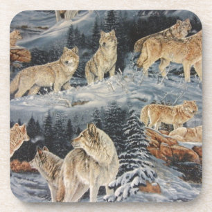 Winterwölfe Untersetzer