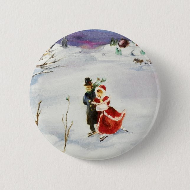 Winterwonderland-Button Button (Vorderseite)