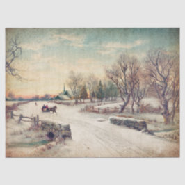 Winterwonderland-Gewebe oder Dekoupage-Papier Seidenpapier