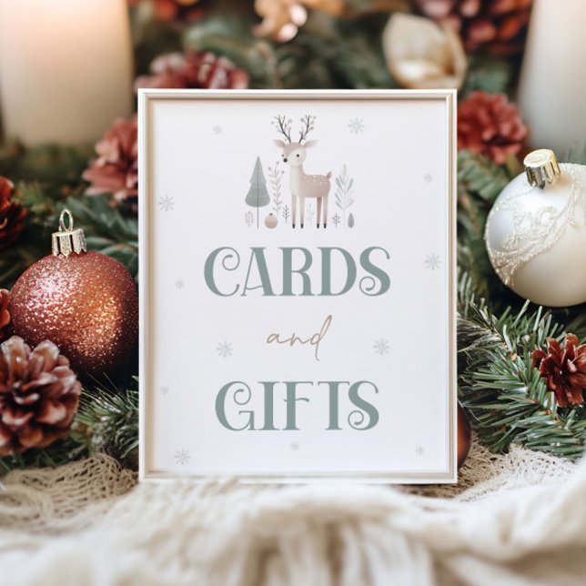 Winterwonderland-Karte und Geschenktafel Poster (Von Creator hochgeladen)