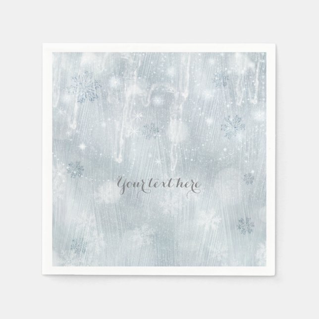 Winterwonderland Party Serviette (Vorderseite)
